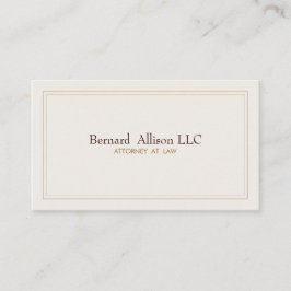Elegant Attorney Ivory Professionell Traditional Visitkort