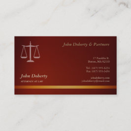 Elegant Attorney Law | Röd Visitkort