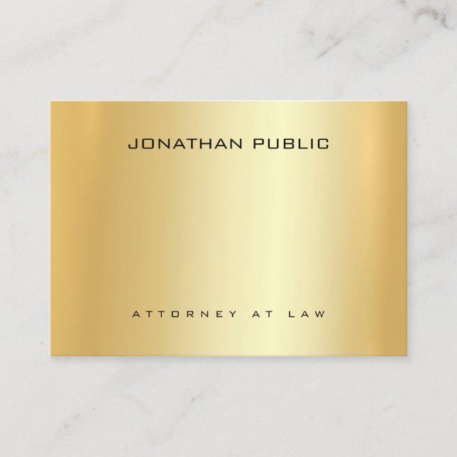 Elegant Attorney Lawyer Guld Template Law Office Visitkort (Framsida)