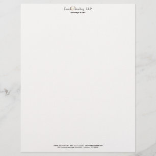 Elegant Attorney på Law Simple White Letterhead Brevhuvud