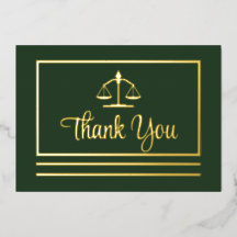 Elegant Attorney Tack Foil Postcard