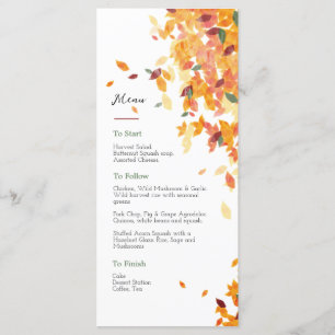 Elegant Auburn Leaves Meny
