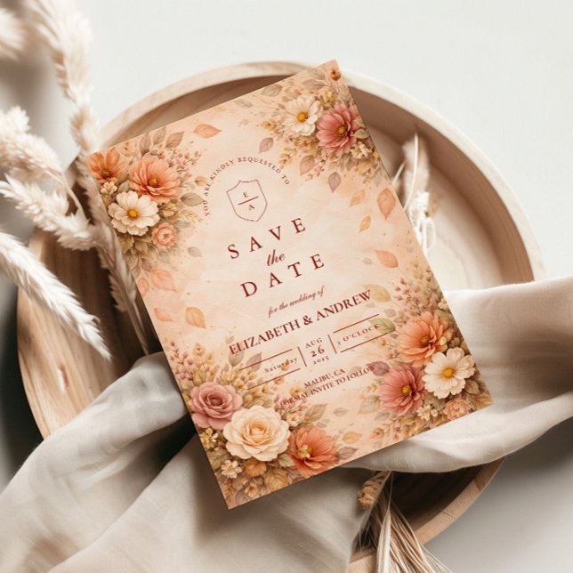 Elegant Autumn Flower Wedding Spara Datumet (Skapare uppladdad)