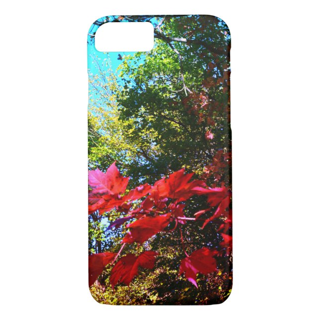 Elegant Autumn träd red rosa löv Case-Mate iPhone Skal (Baksida)