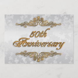 elegant av 50-årsdagen för inbjudningskort för par