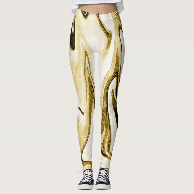 elegant av abstrakt, återgivning av digitalvätske- leggings (Framsida)