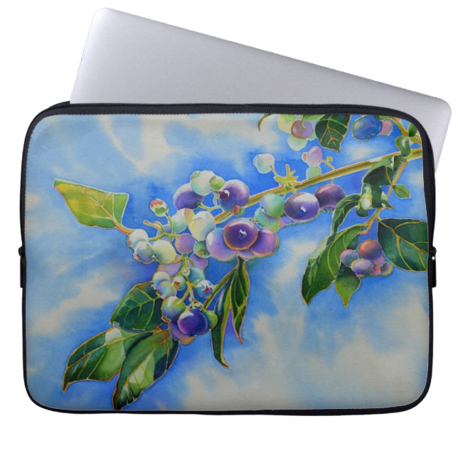 Elegant av blåbärsfärgning laptop sleeve (Framsidan)