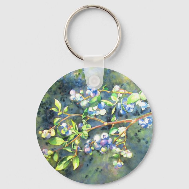 Elegant av blåbärsfärgning nyckelring (Framsida)