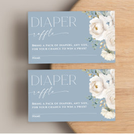 Elegant av blyfri raffle boho damstig blå blommigt tilläggskort