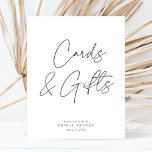 Elegant av chic - kortkort med minimal Möhippa - g Poster<br><div class="desc">Den här chicen och korten för minimalistisk möhippa och presenttecken har en klassisk vit bakgrund parad med enkel men elegant mörk grått-typografi och kalligrafi. Redigera bara mallen med din information och välj eventuella alternativ. Alla färg i den här mallen är anpassade, även skript. Från modern till traditionell är denna utformning...</div>