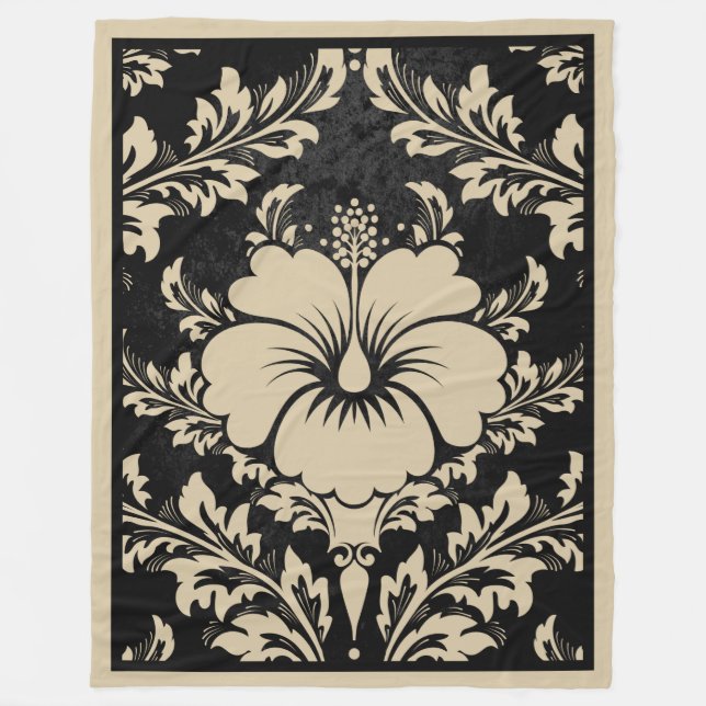 elegant av elegant beige och svart dämpare fleecefilt (Framsidan)