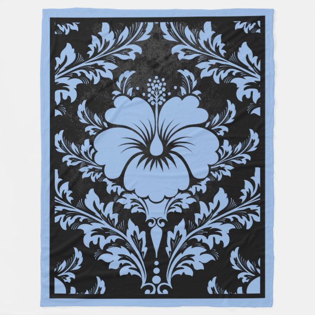 elegant av elegant blå och svart dämpare fleecefilt (Framsidan)