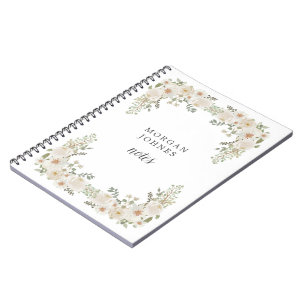 elegant av elfenbensprodukter i monogram anteckningsbok