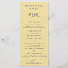 Elegant av enkelt minimalistiskt trendig för gult meny