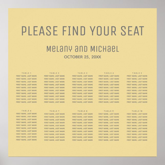 Elegant av enkelt minimalistiskt trendig för gult poster (Framsidan)