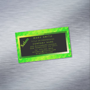 Elegant av fluorescerande neon magnetiska visitkort
