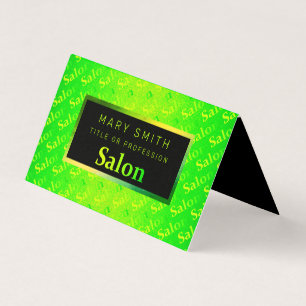 Elegant av fluorescerande neon visitkort