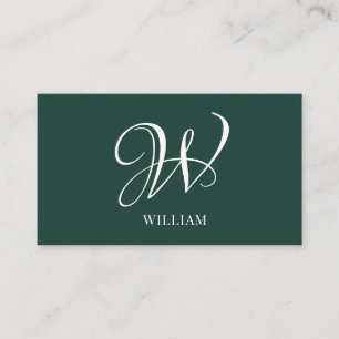 Elegant av första Personligen Emerald Monogram Visitkort