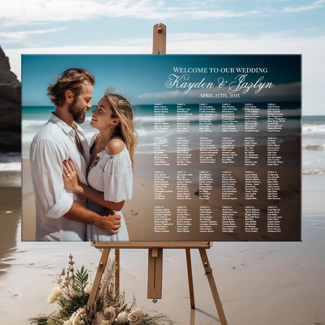 Elegant av foto bröllop-sätesdiagram poster (Skapare uppladdad)