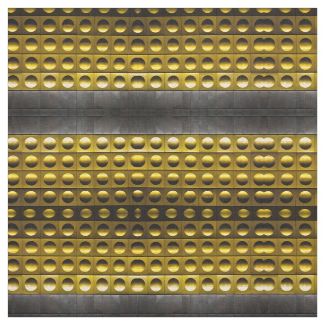 Elegant av Geometriska orber i abstrakt Guld Black Tyg (Provkarta)