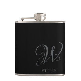 Elegant av initial Personlig, svart Grått Monogram Fickplunta