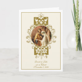 Elegant av katolsk Religiösa, Golden Bröllop inbju Inbjudan