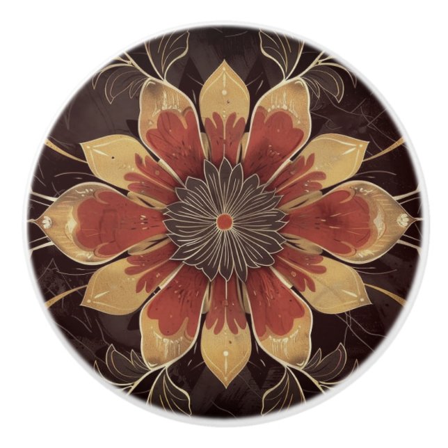 Elegant av keramiska knop knopp (Framsidan)