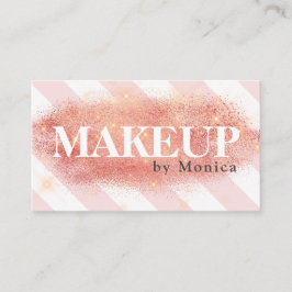 Elegant av kopparmakeup ro guld glitter rand visitkort