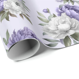 Elegant av Lavender violet blommigt- som omsluter Presentpapper