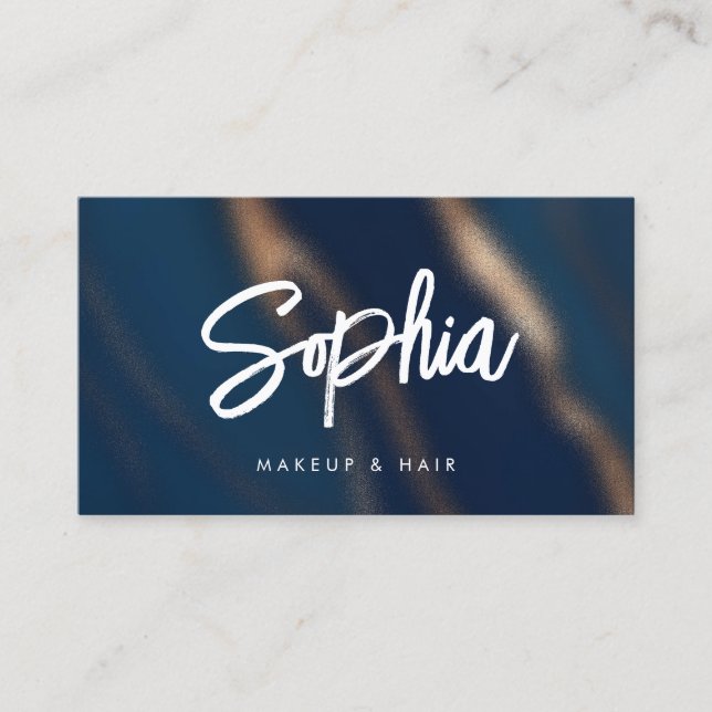 Elegant av lyx för sjöblått Guld QR-koden för sjöt Visitkort (Framsida)