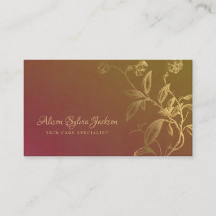 Elegant av lyxfaux guld foil teracotta visitkort