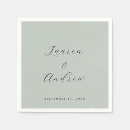 Elegant av marktglaset Grönt Modern Simone Bröllop Pappersservett