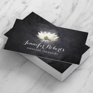 Elegant av massagebehandling Lotus Healing Salon Visitkort
