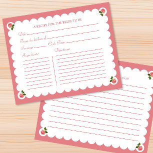 Elegant av möhippa Recept Card Ro Dusty Rosa