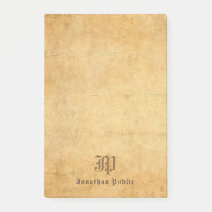 Elegant av nostalgik-mall - Kalligrafi - monogram Post-it Block