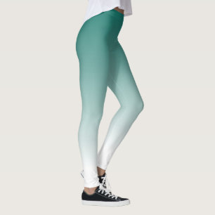 Elegant av övertoningsmall Modern cute Womens Teal Leggings