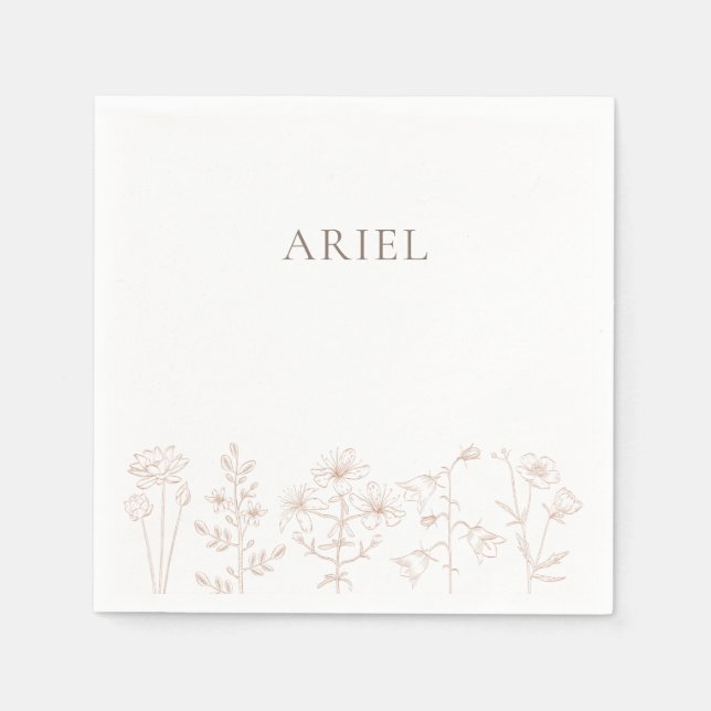 elegant av pappra blöjor för vild födelsedagsfest pappersservett (Framsidan)