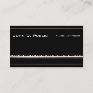 Elegant av Professionellen Piano Music Teacher Com Visitkort