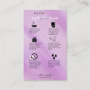 Elegant av programguiden för Body Butter Applicati Visitkort