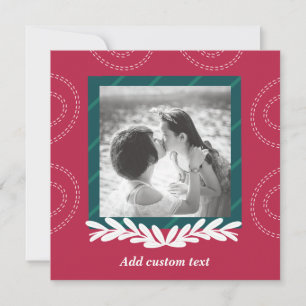Elegant av Red christmas anpassade-fotokort Inbjudningar