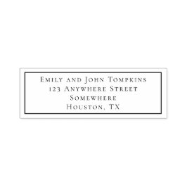 Elegant av returadress och Gräns Självfärgande Stämpel