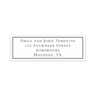 Elegant av returadress och Gräns Självfärgande Stämpel