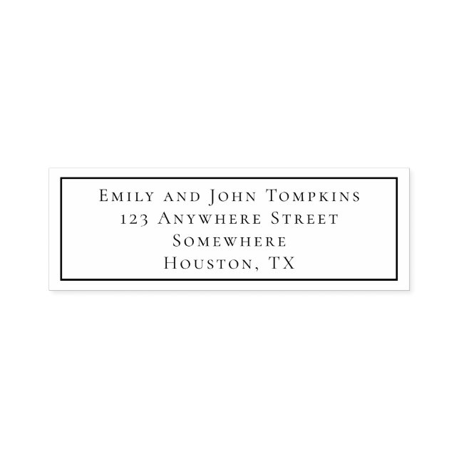 Elegant av returadress och Gräns Självfärgande Stämpel (Design)