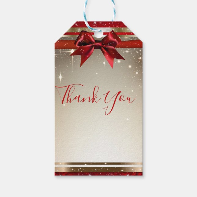 Elegant av Röda bläddringsfack för guld-Gnistra, C Presentetikett (Framsidan)