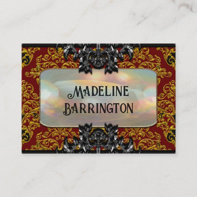 Elegant av ruby-tjänst för karenstjänst visitkort (Framsida)