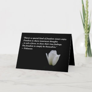 Elegant av Syster Greeting Card Tulip Kort