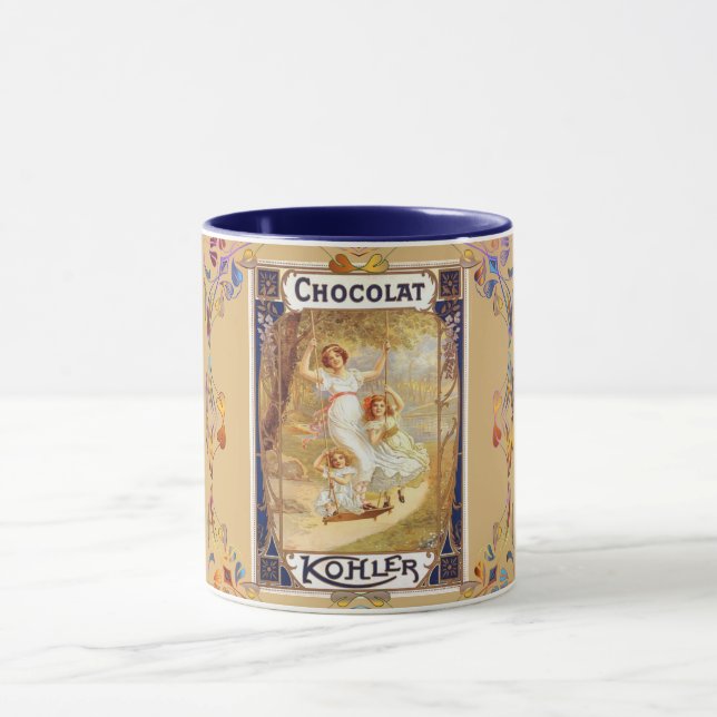 Elegant av viktoriansk chokladkakaoetikett mugg (Center)