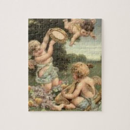 Elegant av Vintage av pepparteknik Art Cherubs Pussel