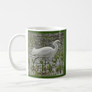 Elegant av vita fotopatens natur, tema , fågelskyd kaffemugg