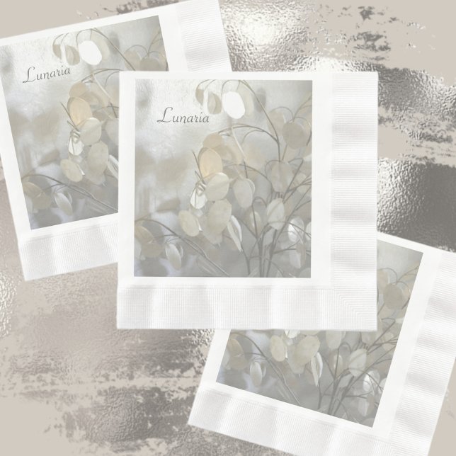 Elegant av vitlunaria Silver-dollar Pappersservett (Skapare uppladdad)